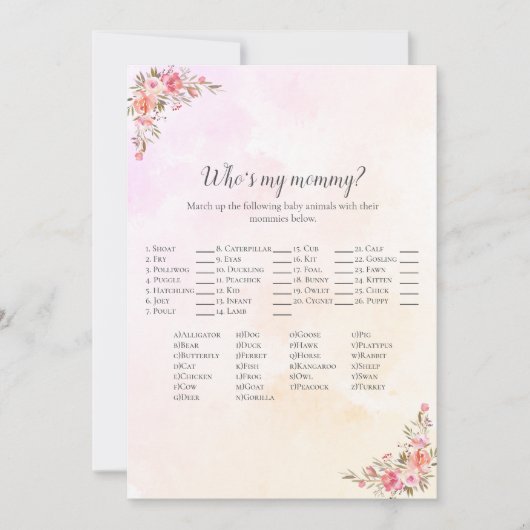 Elephant Baby shower dat mijn mama is Kaart (Voorkant)