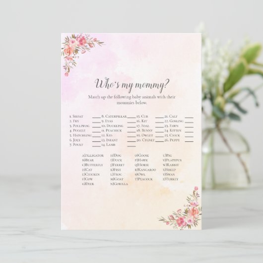 Elephant Baby shower dat mijn mama is Kaart (Staand voorkant)