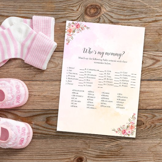 Elephant Baby shower dat mijn mama is Kaart