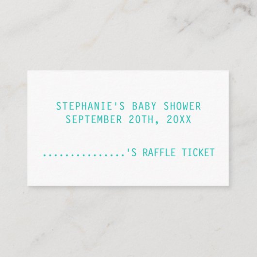 Elephant Baby shower Diaper Raffle Informatiekaartje