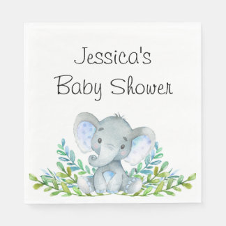 Elephant Baby shower, eerste verjaardagsfeest serv Servet