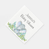 Elephant Baby shower, eerste verjaardagsfeest serv Servet (Hoek)