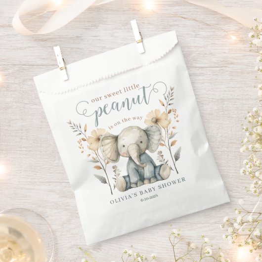 Elephant Baby shower Favor Bags Bedankzakje (Geknipt)