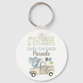 Elephant Baby shower Favor Sleutelhanger