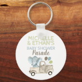 Elephant Baby shower Favor Sleutelhanger (Voorkant)