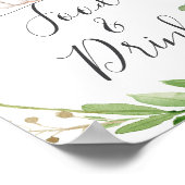 Elephant Baby shower Food and Drink Sign Poster (Hoek)