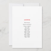 Elephant Baby shower Game w antwoord 5x7 formaat Kaart (Achterkant)