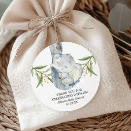 Elephant baby shower gender-neutrale gunstlabels bedankjes labels