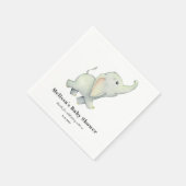 Elephant Baby shower Geslacht Neutraal Aangepast Servet (Hoek)