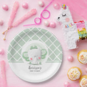 Elephant Baby shower Geslacht Neutraal Papieren Bordje (Feest)