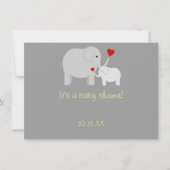 Elephant Baby shower Geslacht Neutrale Uitnodiging (Voorkant)