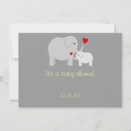Elephant Baby shower Geslacht Neutrale Uitnodiging
