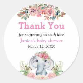 Elephant Baby shower Gift Labels