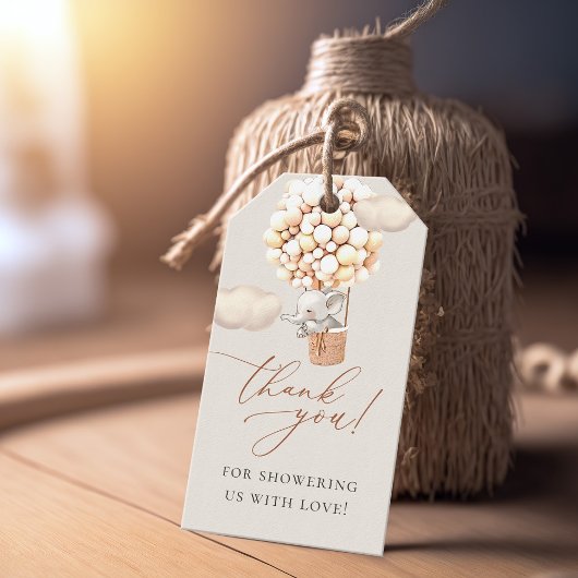 Elephant Baby shower Gift Labels Cadeaulabel