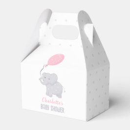 Elephant Baby shower Girl Cute Favor Box Bedankdoosjes