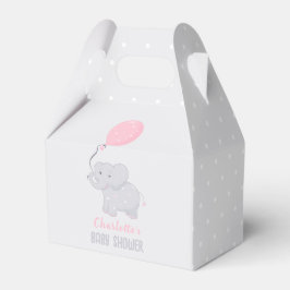 Elephant Baby shower Girl Cute Favor Box Bedankdoosjes