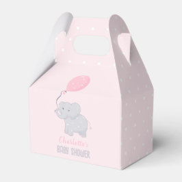 Elephant Baby shower Girl Cute Favor Box Bedankdoosjes