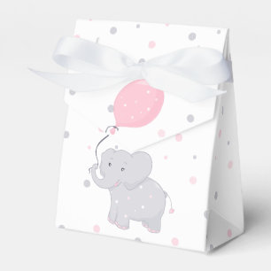 Elephant Baby shower Girl Cute Favor Box Bedankdoosjes