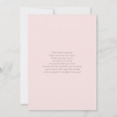 Elephant Baby shower Girl Invitation Kaart (Achterkant)