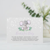 Elephant Baby shower Girl Paarse Books for Baby Informatiekaartje (Staand voorkant)