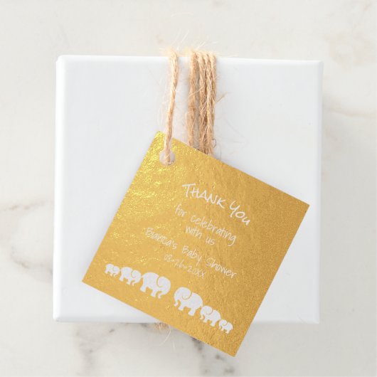 Elephant Baby shower Hartelijk dank Bedankjes Labels (Met doos)