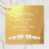 Elephant Baby shower Hartelijk dank Bedankjes Labels (Voorkant)