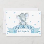 Elephant Baby shower Hartelijk dank Bedankkaart (Voorkant)