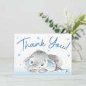 Elephant Baby shower Hartelijk dank Bedankkaart (Staand voorkant)