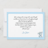 Elephant Baby shower Hartelijk dank Bedankkaart (Achterkant)