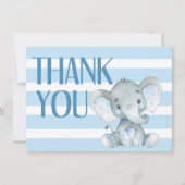 Elephant Baby shower Hartelijk dank Bedankkaart (Voorkant)