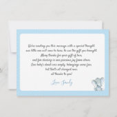 Elephant Baby shower Hartelijk dank Bedankkaart (Achterkant)