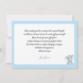 Elephant Baby shower Hartelijk dank Bedankkaart (Achterkant)