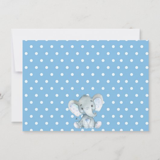 Elephant Baby shower Hartelijk dank Bedankkaart (Achterkant)