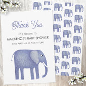 Elephant Baby shower Hartelijk dank Kaart