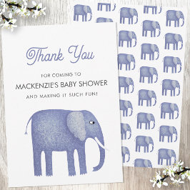 Elephant Baby shower Hartelijk dank Kaart