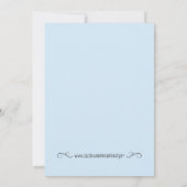 Elephant Baby shower Invitation Blue Kaart (Achterkant)