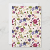 Elephant Baby shower Invitation Boho Baby shower Kaart (Achterkant)