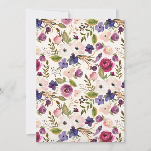 Elephant Baby shower Invitation Boho Baby shower Kaart (Achterkant)