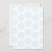Elephant Baby shower Invitation Boy Blue Polka Dot Kaart (Achterkant)