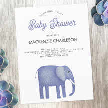 Elephant Baby shower Invitation