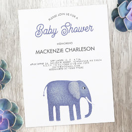 Elephant Baby shower Invitation Briefkaart