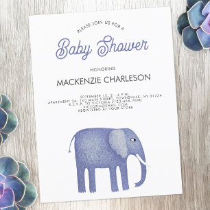 Elephant Baby shower Invitation Briefkaart