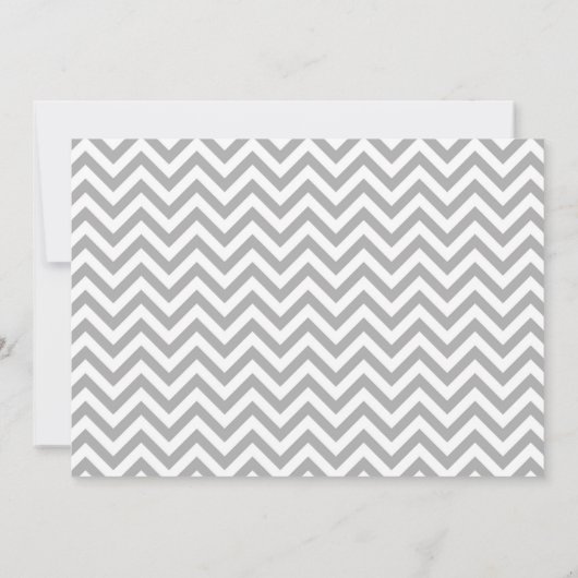 Elephant Baby shower Invitation, Chevron, paarse Kaart (Achterkant)