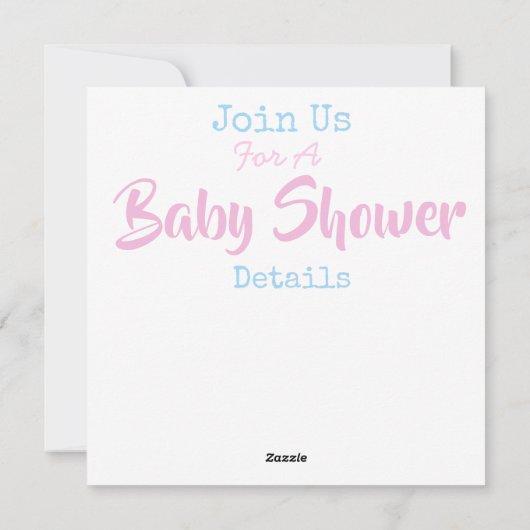 Elephant Baby shower Invitation Feestdagenkaart (Achterkant)