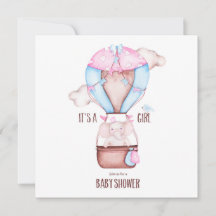 Elephant Baby shower Invitation