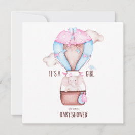 Elephant Baby shower Invitation Feestdagenkaart