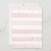 Elephant Baby shower Invitation Girl, Safari Pink Kaart (Achterkant)