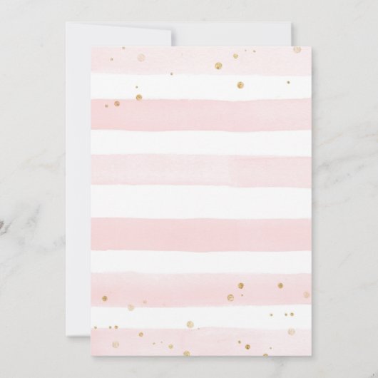 Elephant Baby shower Invitation Girl, Safari Pink Kaart (Achterkant)