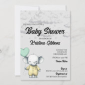 Elephant Baby shower Invitation Kaart (Voorkant)