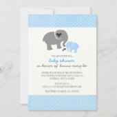 Elephant Baby shower Invitation Kaart (Voorkant)